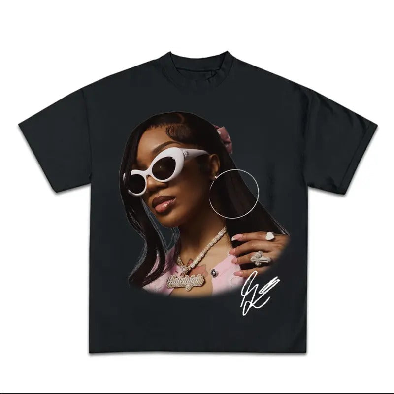 Glo Signature Glasses Big Face Graphic Rap Tee Shirt Streetwear Fashion Hoodie, Sweatshirt | GrindPrints.com