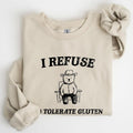 Gluten Bear, Celiac, Meme, Aesthetic, Funny Sweatshirt, Women's Crew Neck, Crewneck T-Shirts, Hoodie | GrindPrints.com