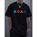 Goat Creative Printed T-shirt - Loose fit, unique and innovative design, short sleeved, soft fabric, fashionable round neck