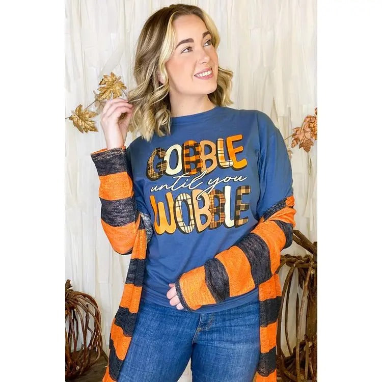 Gobble Until You Wobble Fall T-Shirt Hoodie, Sweatshirt | GrindPrints.com