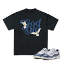 God Did 11S Diffused Blue Shirt Shirt Match Sneaker Streetwear Y2k Shirt Underwear Clothe Cotton Menswear Top T-Shirts, Hoodie, Sweatshirt