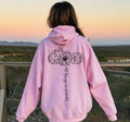 God Hoodie with Floral Print, Featuring "All Things Are Possible" and "With God" Text, Cotton and Polyester Blend, Ideal...