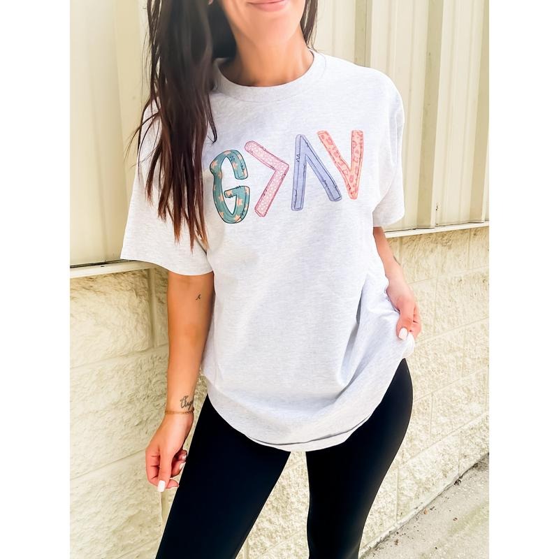 God Is Greater Graphic Top T-Shirts, Hoodie, Sweatshirt | GrindPrints.com