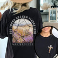 God Turns Broken Pieces Into Masterpieces Christian  Tee Cotton Casual Street Style Crew Neck Short Sleeve T-Shirt Top...