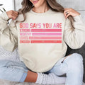 God says you are Valentine Shirt, Jesus valentine , valentine doodle, christian valentine , valentine bible verse ,...