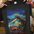Godzilla Starry Night Shirt, Godzilla Hoo, Godzilla T-Shirt, Dinosaur Shirt Hoodie, Sweatshirt | GrindPrints.com