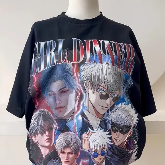 Gojo And Sylus Girl Dinner Tee, Anime shirt, Japanese Anime, Birthday Gift Hoodie, Sweatshirt | GrindPrints.com