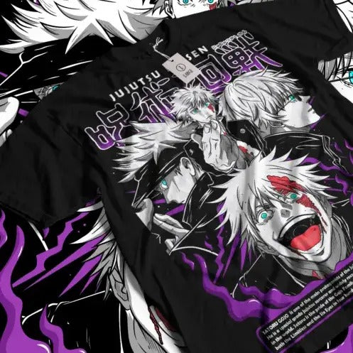 Gojo Satoru T-Shirt Jujutsu Kaisen Anime Horror Funny Gift Shirt All Size Hoodie, Sweatshirt | GrindPrints.com