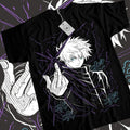 Gojo Satoru T-Shirt Megumi Itadori Yuji Jujutsu Kaisen Sukuna Anime Tee All Size Hoodie, Sweatshirt | GrindPrints.com
