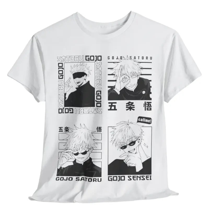 Gojo Satoru T-Shirt, Anime Shirt, Fire Style, Japanese Anime tee, Anime Manga Shirt Hoodie, Sweatshirt | GrindPrints.com