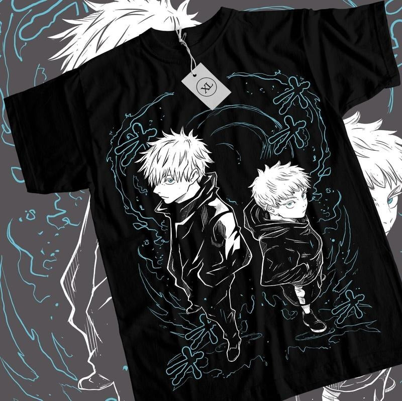 Gojo T-Shirt S-4XL Satoru Megumi Jujutsu Kaisen Yuji Sukuna Anime Black Shirt Tshirt S-4XL Hoodie, Sweatshirt