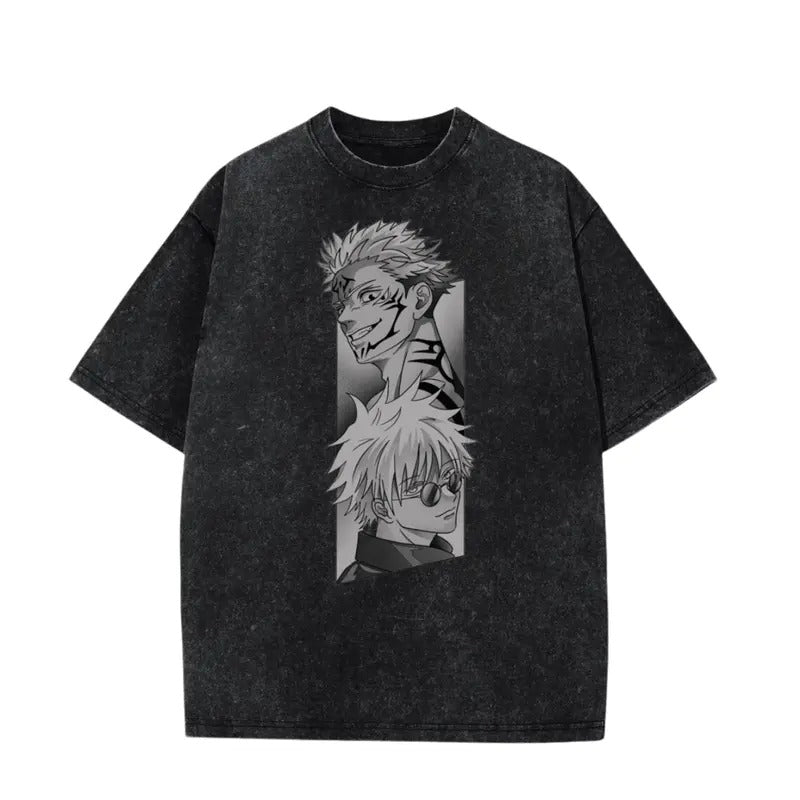 Gojo X Sakuna Shirt Washed Vintage Anime Manga Washed Heavy Cotton Anime Fan T-Shirts, Hoodie, Sweatshirt