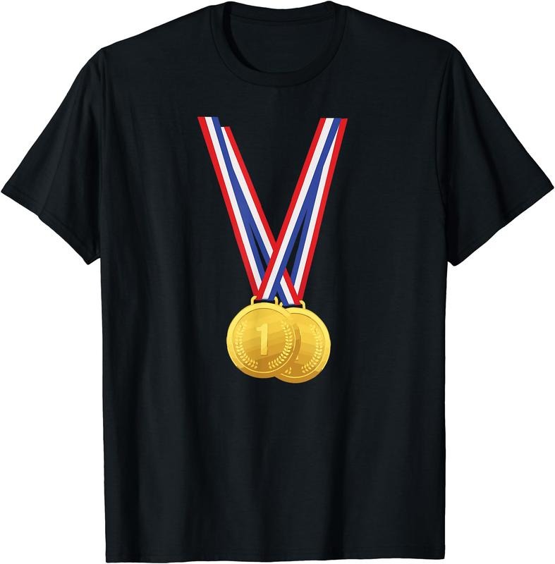 Gold Medals - Funny T-Shirt | Unisex Cotton Tee, Short Sleeve, Size S-5XL Hoodie, Sweatshirt | GrindPrints.com
