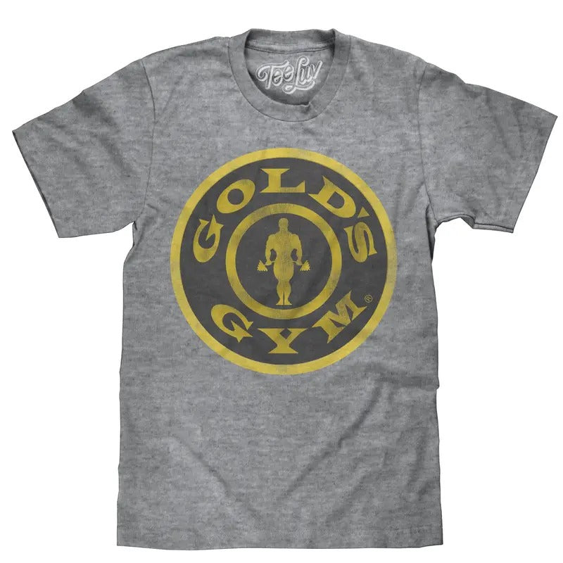 Gold's Gym Circle Logo T-Shirt - Gray Hoodie, Sweatshirt | GrindPrints.com