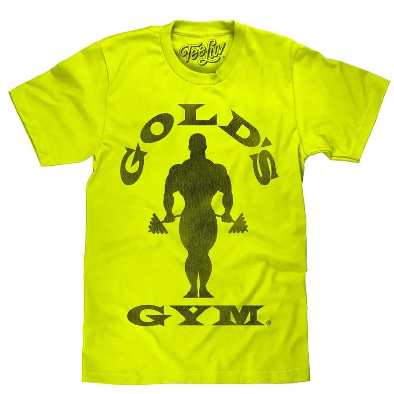 Gold's Gym Strongman T-Shirt - Neon Yellow Hoodie, Sweatshirt | GrindPrints.com
