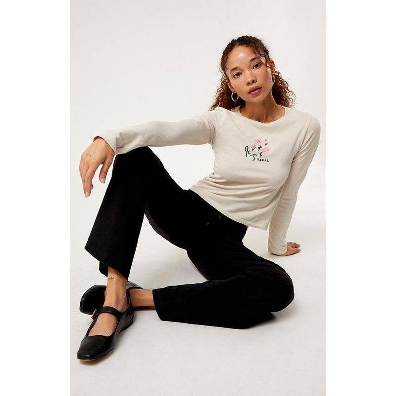 Golden Hour Je T'Aime Watercolor Flower Long Sleeve T-Shirts, Hoodie, Sweatshirt