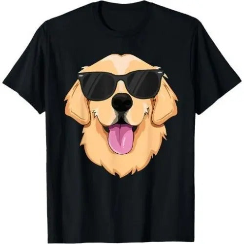 Golden Retriever T-Shirt for Men Sunglasses Pet T-Shirt Made in USA Hoodie, Sweatshirt | GrindPrints.com