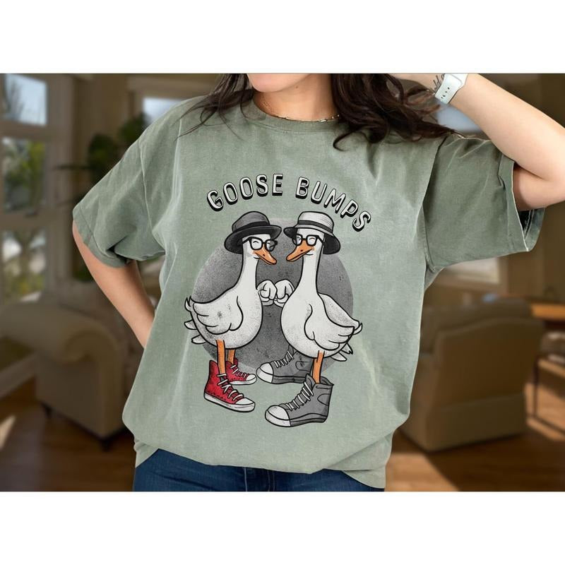 Goose Bumps Shirt, Silly Goose T-shirt, Funny Goose Outfit, Goose Lover Tee, Goose Couple, Sarcastic Goose Gifts Top...