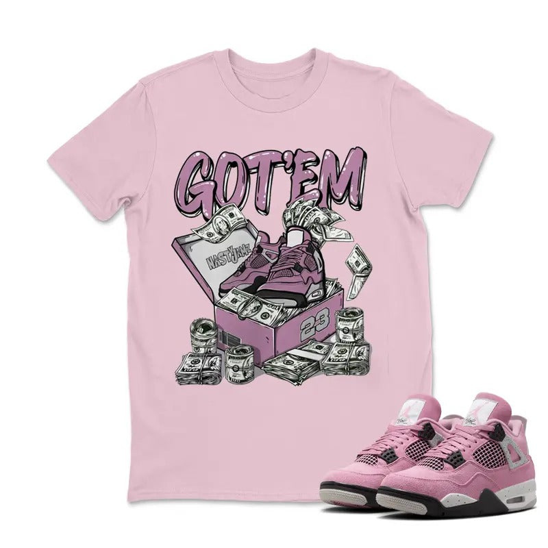 Got'em Money Match 4s AJ 4 Orchid Neutral Sneakers Unisex T-shirt Hoodie, Sweatshirt | GrindPrints.com