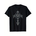 Gothic Cross Punk aesthetic Mall Gothic T-shirts, men's T-shirts, quality materials, comfortable and breathable Made in...