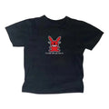 Gothic Happy Bunny Baby Tee - Soft Cotton Short Sleeve Fitted Casual Top, Women's Crew Neck, Scene Clothing 2000s Y2K Top
