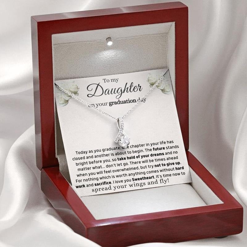 Graduation Gift For Daughter, Daughter Graduation Gift From Mom, Graduation Necklace From Dad, Daughter Graduation...