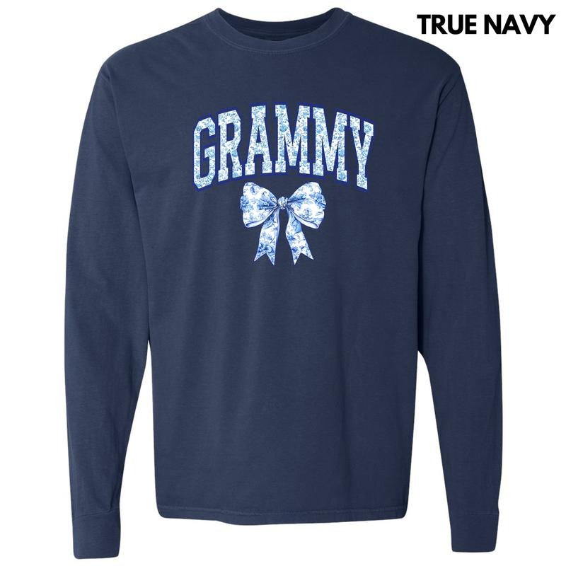 Grammy Ginger Jar Florals Long Sleeve Comfort Colors T-Shirt 'NLB' Hoodie, Sweatshirt | GrindPrints.com