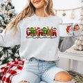 Grandma Claus Faux Embroidery Sweatshirt T-Shirts, Hoodie | GrindPrints.com