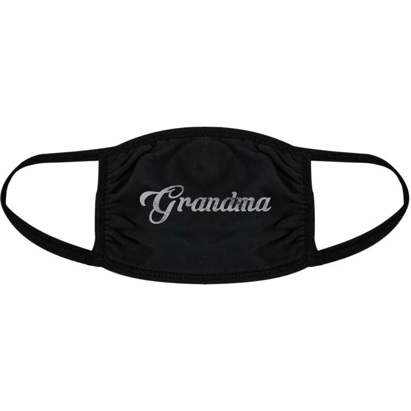 Grandma Face Mask Cute Grandparents Family Novelty Graphic Nose And Mouth Covering Funny Masks for Adults Funny Grandma ...