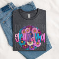 Grandma Glitter Floral DTF Transfers - THIS IS NOT A SHIRT Hoodie, Sweatshirt | GrindPrints.com