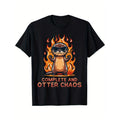 Graphic Otter Cartoon Complete And Otter Chaos Lover Animals T-Shirt made in usa Hoodie, Sweatshirt | GrindPrints.com