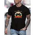 Graphic Print T-shirt Men's Casual Street Style Summer And Autumn Slightly Elastic Round Neck T-shirt Made in USA Hoodie,...