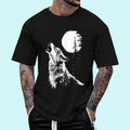 Graphic Tee Wolf Howling Moon Forest Nature Wildlife Animal Unisex T-Shirt, Cotton 100%, Top Trending Fashion Hoodie,...