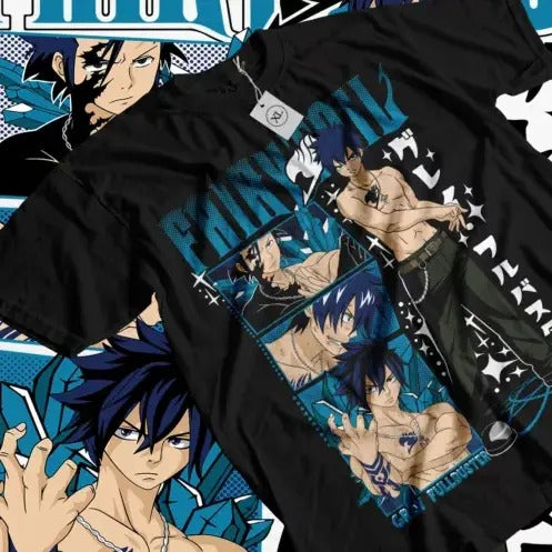 Gray Fullbuster Natsu T-shirt Fairy Tail Dragneel Girl Guild,Happy Gift Shirt Hoodie, Sweatshirt | GrindPrints.com