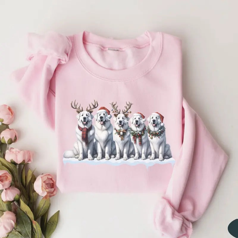 Great Pyrenees Dog Person Christmas Dog Shirt For People, Dog Mama Sweatshirt, Dog Person Gift, Ugly Christmas Sweater,...