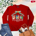 Greatest Gift Of All, Jesus Christmas Christian Sweatshirt, Women Christmas Gift, Bible Verse Xmas,Nativity Xmas,Jesus...