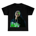 Green Star Graphic Black Cotton T-shirt for Men - Classic Hoodie, Sweatshirt | GrindPrints.com