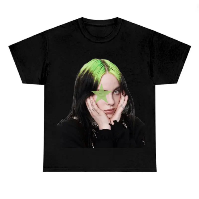 Green Star Hair Billieeee Eilishhh Fan T-Shirts, Hoodie, Sweatshirt
