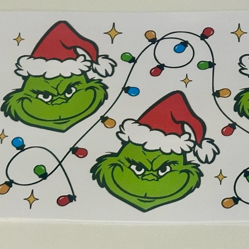Green man Christmas Lights Vinyl Wrap for 16 oz Libbey T-Shirts, Hoodie, Sweatshirt | GrindPrints.com