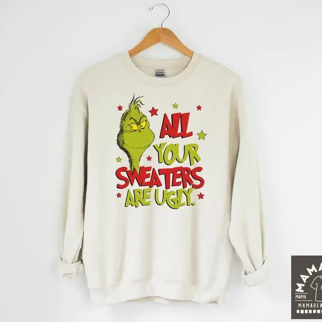 Grench Christmas Shirt,Christmas Family Gift, Christmas Shirt,Holiday Tshirt, Winter Sweater, Xmas Grench Clothing, All...