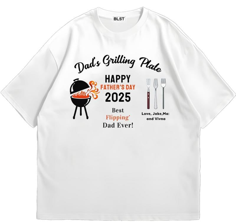 Grilling Plate for Daddy Fathers Day Best Flipping Dad Ever T-Shirt Bold Style for Streetwear Lovers Hoodie, Sweatshirt