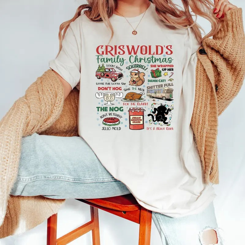 Grisw0ld's Family Christmas Tshirt, Christmas Movie Shirt, Vacation Tee, Secret Santa Gift, Nati0nal Lam00ns, Unisex...