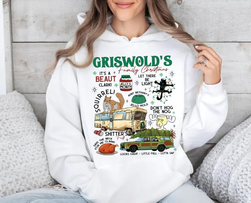 Griswold Christmas Sweatshirt, Griswold Hoodie Co, Merry Christmas Shirt, Unisex Sweater Pullover Tee Fit Cotton Polyester