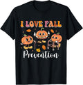 Groovy Retro I Love Fall Prevention Fall Physical Therapy T-Shirt | Unisex Cotton Tee, Short Sleeve, Size S-5XL Hoodie,...