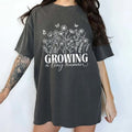 Growing A Tiny Human Comfort Colors Shirt, Pregnancy Announcement Graphic Tee, Wildflower Mama Clothing, Gift For Mom,...