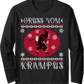Gruss Vom Krampus. Goth Christmas Ugly Sweater. Krampus Xmas Long Sleeve T-Shirt Hoodie, Sweatshirt | GrindPrints.com
