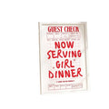 Guest Check Receipt, Girl Dinner Poster, Bar Cart Art Decor, Retro Guest Check Poster, Trendy Kitchen Wall Art Print,...