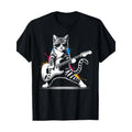 Guitar Cat Novelty Rock Music Band Concert Funny Cat 220g 100% Cotton T-Shirt  made in usa Hoodie, Sweatshirt