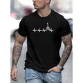 Guitar Print T Shirt, Tees For Men, Casual Short Sleeve T-shirt For Summer Made in USA Hoodie, Sweatshirt | GrindPrints.com