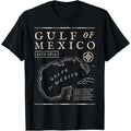 Gulf of Mexico 1672 Historic Map T-Shirt made in usa Hoodie, Sweatshirt | GrindPrints.com